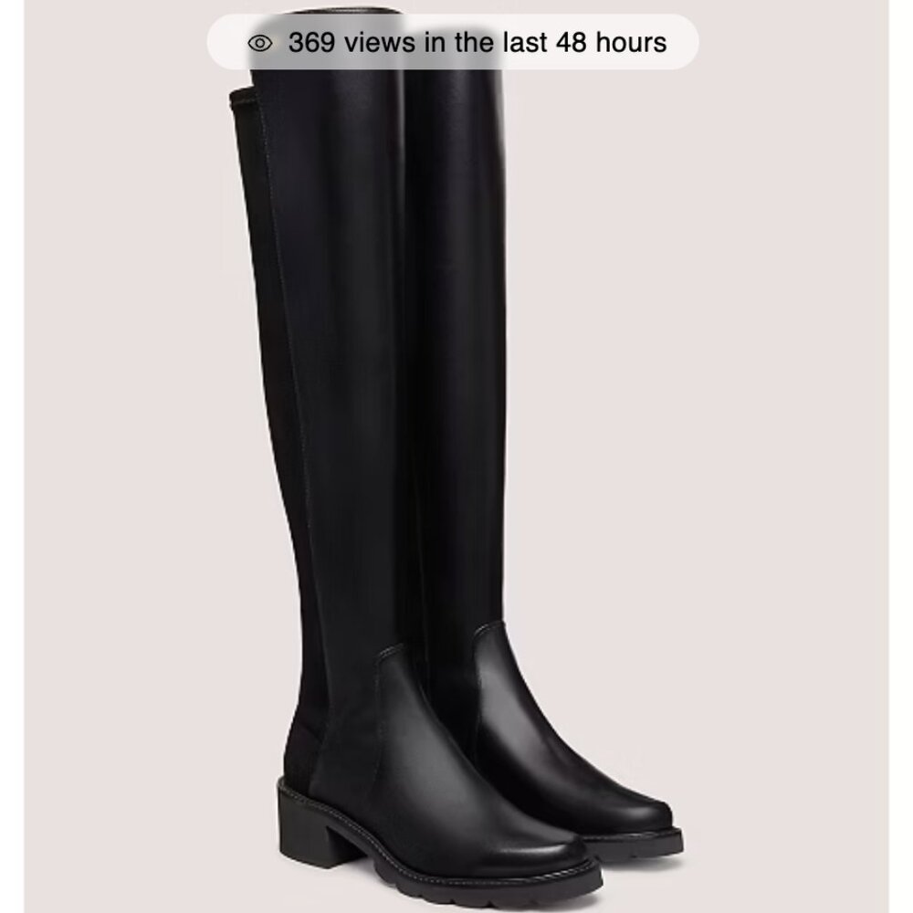 Stuart Weitzman Alina City Boot Size 8 - Black (Excellent Condition)